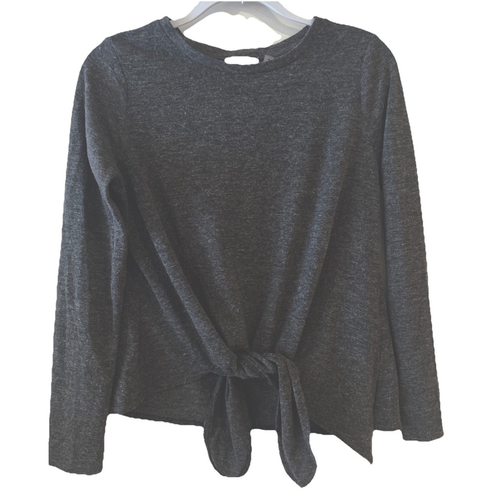 Dex Women's Twist Front Top‎ Pullover Size Medium Gray Stretch